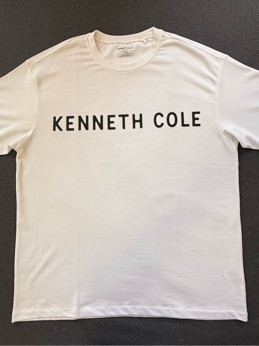 Kenneth Cole White Tee with Black Logo